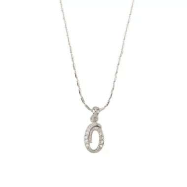 1901 Jewelry Kalung Initial O Silver Italy