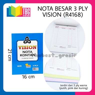 1 PCS NOTA BESAR 3 PLY VISION / BUKU NOTA / BUKTI PEMBAYARAN (R-4168)