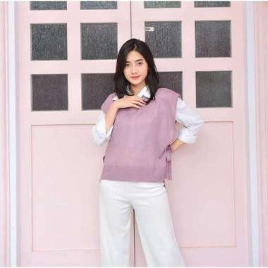 Rompi Rajut Tali / Andin Vest Knit / Rompi Tali Wanita / Rompi Tali Samping / Rompi Korean Style / V