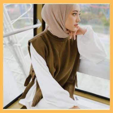 Rompi Rajut Tali / Andin Vest Knit / Rompi Tali Wanita / Rompi Tali Samping / Rompi Korean Style / V