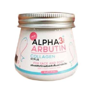 Alpha Arbutin Collagen Scrub Vitamin C AMPUH Mencerahkan dan Melembabkan 75 Gram BPOM 100% Original 
