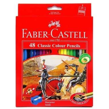 Pensil Warna Faber Castell Classic 48 Pcs *Free Tip Ex Faber* Multicolor