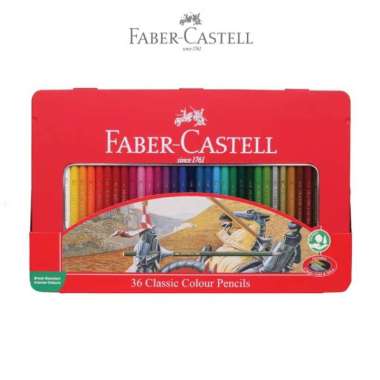 Pensil Warna Faber Castell 36 Classic Kemasan Kaleng (Tin Case) Multicolor