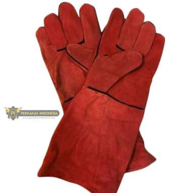 PROMO Sarung Tangan Las 14 Inch Tebal Pelindung Sapu Tangan Tukang Las Welding Golves Safety Panjang