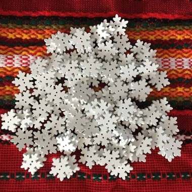 Bluelans 50pcs Christmas Tree Snowman Snowflake Hanging Ornament Wood Craft Xmas Decor