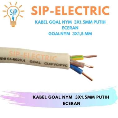 KABEL GOAL NYM 3X1.5MM PUTIH ECERAN /GOAL NYM 3X1,5 MM