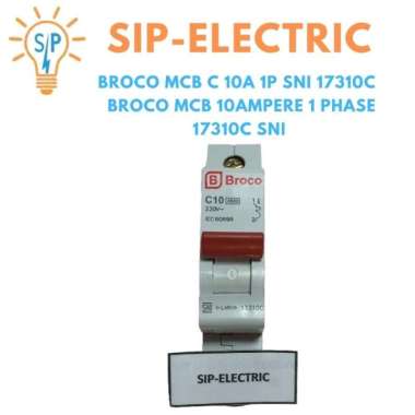 BROCO MCB C 10A 1P SNI 17310C / BROCO MCB 10AMPERE 1 PHASE 17310C SNI