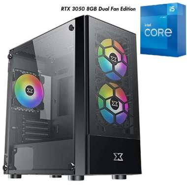 PC RAKITAN GAMING INTEL CORE i5 12400F l RTX 3050 I SSD NVME -Aeromini MSI ROFGE 110R
