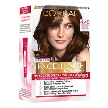 Loreal Excellence Cat Rambut 4.45 Mahogany Copper