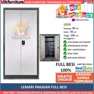 Lemari Pakaian Besi 2 Pintu Anti Air Jamur Banjir LK10