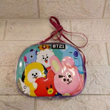TAS SLEMPANG OVAL MIKA KARAKTER UNICORN DAN BTS bts3