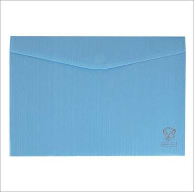 Eagle Files Map Plastik Kancing Opaque Velcro Smart Pocket B6 B5 F4 Warna Solid 12Pcs E 221 BIRU TA 