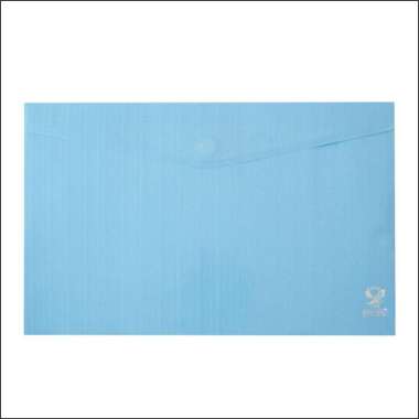 Eagle Files Map Plastik Kancing Opaque Velcro Smart Pocket B6 B5 F4 Warna Solid 12Pcs E 222 BIRU /12