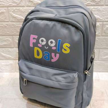 TAS RANSEL FOOLS DAY UK.P.29cm T.43cm L.17cm//TAS RANSEL BACKPACK abu