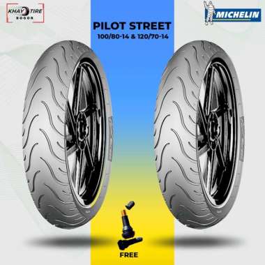 Sepasang Ban Motor HONDA PCX - MICHELIN PILOT STREET 100/80 &amp; 120/70 Ring 14 Tubeless