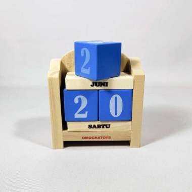Omocha - Kalender Abadi Mainan Edukasi Anak Mainan Anak Kalender Kayu Kalender Warna