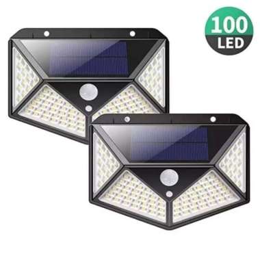 lampu taman lampu LED tenaga surya 100 LED sollar sensor gerak