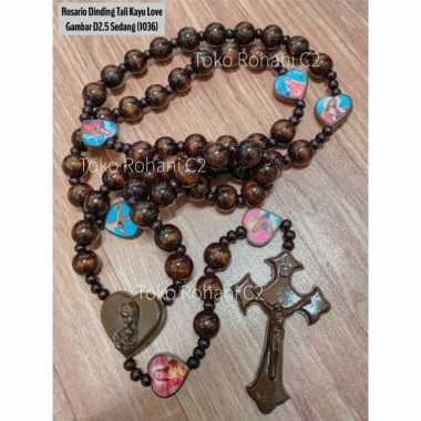 Rosario Dinding Tali Kayu Love Gambar Sedang D2.5 (1036) - Rosario Ro
