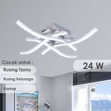 Lampu LED Plafon Plavon Plapon Rumah hias Modern Ceiling Light 24W Putih