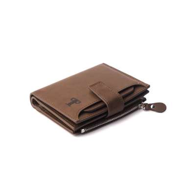 TROY HD - Dompet Kulit Pria Lipat Berdiri Import Original | Dompet Pria Lipat 3 Murah Hitam