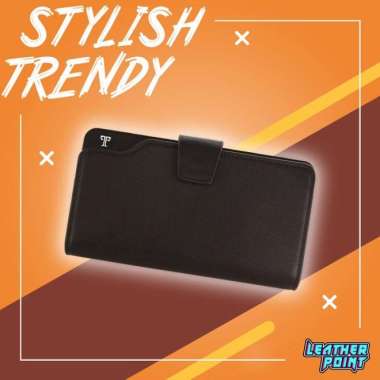 TROY MARK 22 - Dompet Kulit Pria Wanita Panjang Original Cokelat