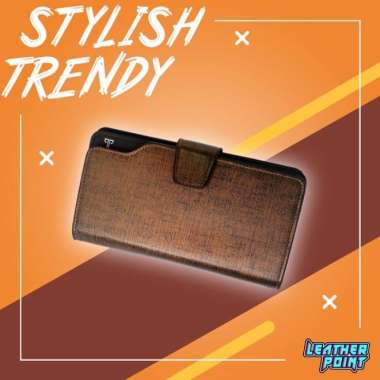 TROY MARK 22 - Dompet Kulit Pria Wanita Panjang Original Gold