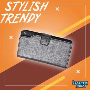 TROY MARK 22 - Dompet Kulit Pria Wanita Panjang Original Silver