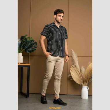 CELANA CHINO PANJANG PRIA CHINO LONG PANTS HEYLOOK KERJA CHINO HEYLOOK 34 Cream