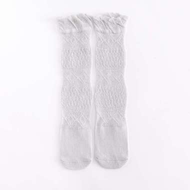 OEM SK-P211 Kaus Kaki Panjang Anak Anti Nyamuk Polos / Kaos Kaki Panjang Model Jaring Bayi Korea Luc