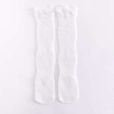 OEM SK-P211 Kaus Kaki Panjang Anak Anti Nyamuk Polos / Kaos Kaki Panjang Model Jaring Bayi Korea Luc