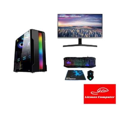 Paket 1 Set PC Komputer Gaming Editing Ryzen 5 5600G LED Samsung S24R350 75Hz