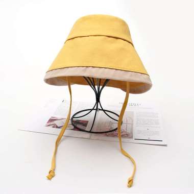 Topi Kerudung Wanita Topi Amish Woman Hat Topi Bucket Wanita Ada Tali Kuning