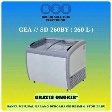 Freezer Sliding Curve Glass GEA 260 Liter SD-260-BY GEA SD260BY 260L
