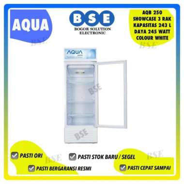 Kulkas Showcase Aqua 243 L Aqb250 // Aqua Aqb 250 // Showcase 3 Rak