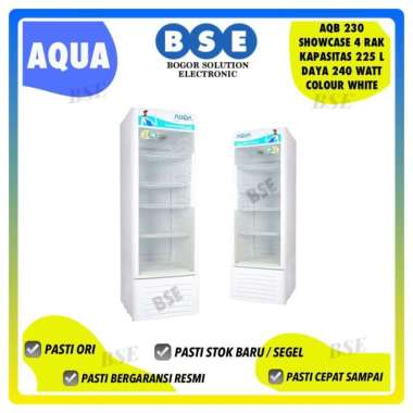Kulkas Showcase Aqua 225 L Aqb230 // Aqua Aqb 230 // Showcase 4 Rak