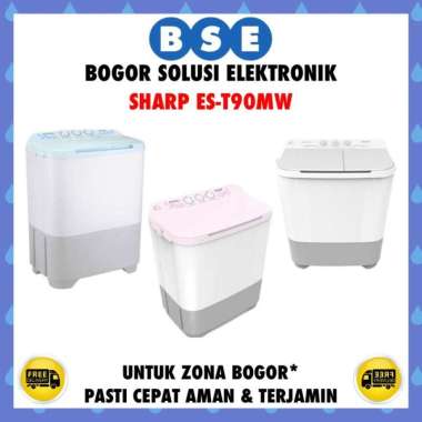 SHARP MESIN CUCI 2 TABUNG | EST90MW | ES-T90MW | MESIN CUCI SHARP 9KG