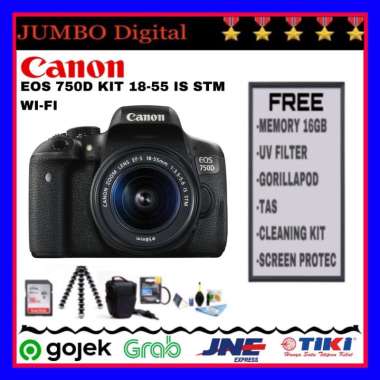 CANON EOS 750D / CANON 750D KIT 18-55MM IS STM WIFI ORIGINAL PAKET