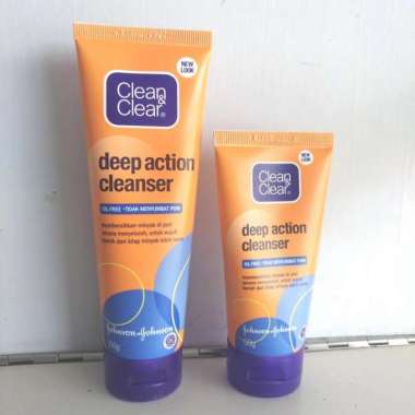 clean&clear clean and clear C&C deep action cleanser 50 gr / 100 gr sabun cuci muka 100g