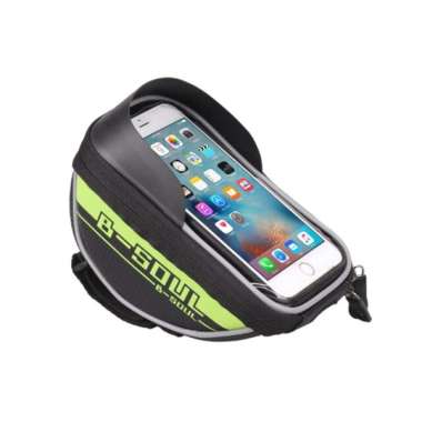 B-SOUL Phone Holder Bag Front Handlebar Bike Waterproof Bicycle Bag 6.5 inch Tas Stang Depan Sepeda 