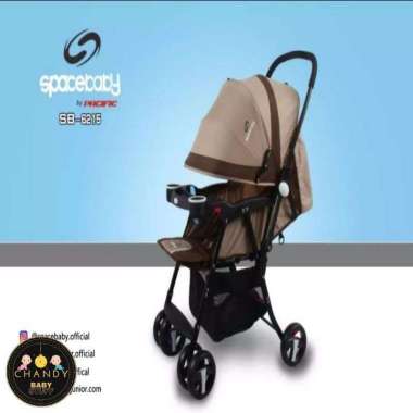 STROLLER BABY SPACE BABY SB 6215 BISA HADAP DUA ARAH - GRATIS HADIAH LANGSUNG Coklat