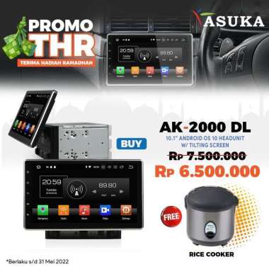 Headunit Android Apple Carplay & Android Auto 10.1 Inch Asuka AK-2000DL DSP