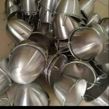 Tempat Makan Aluminium Wadah Minum Burung Ayam Anti Berantakan