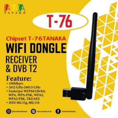 Dongle WIFI Receiver STB Tanaka Set Top Box DVB-T2 T-76