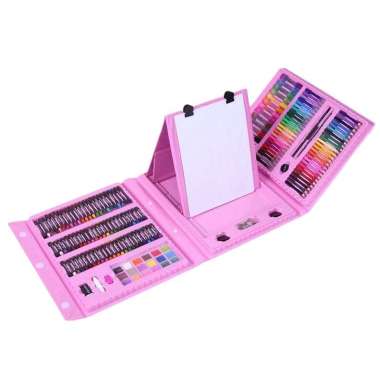 Crayon Set 208pcs / Krayon Mewarnai Anak 208pcs / Pensil Warna Set 208pcs CRAYON 208PCS PINK