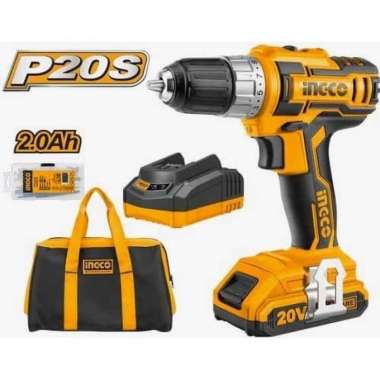 Mesin Bor Baterai Cordless 20 Volt INGCO Tipe CDLI2002