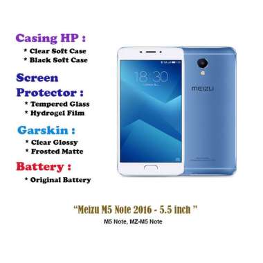 Meizu M5 Note 2016 - 5.5 inch - Case - Screen Protector - Battery - Dll Battery