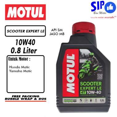 Oli MOTUL SCOOTER EXPERT LE 10W40 0.8L oli motor matic