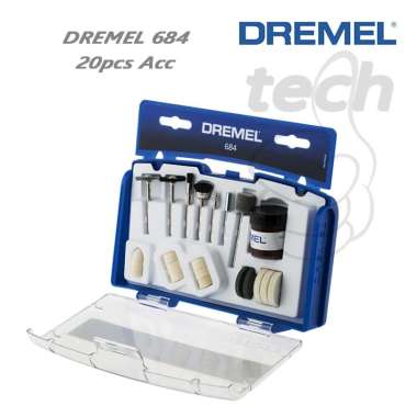 Dremel 20pcs Cleaning & Polishing Rotary Tool Mini Accessory Kit No.684-01  for sale online