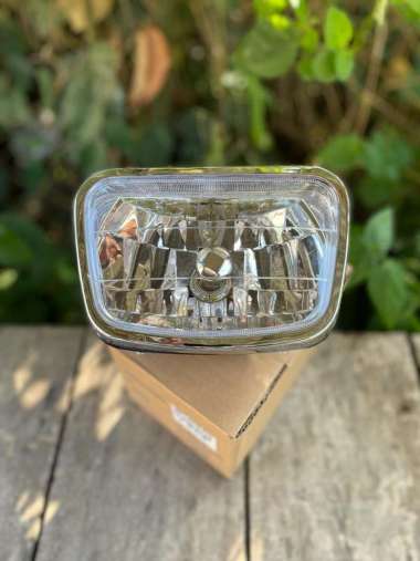 HEADLAMP KOTAK OVAL RX KING LAMPU DEPAN RX KING RXZ RXS KROM HITAM IMPORT ASLI