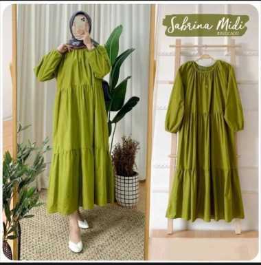 SABRINA MIDI DRESS // TUNIK WANITA POLOS // GAMIS 2022 TERBARU MODERN // BAJU DEWASA WANITA // ATASA